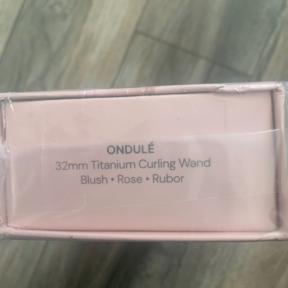 NWT L'ANGE ONDULE 32MM TITANIUM CURLING WAND BLUSH ROSE - Picture 5 of 5